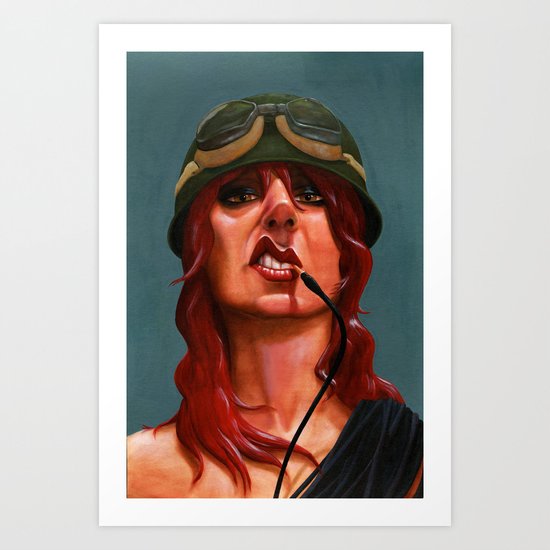 Smoking Cables Art Print