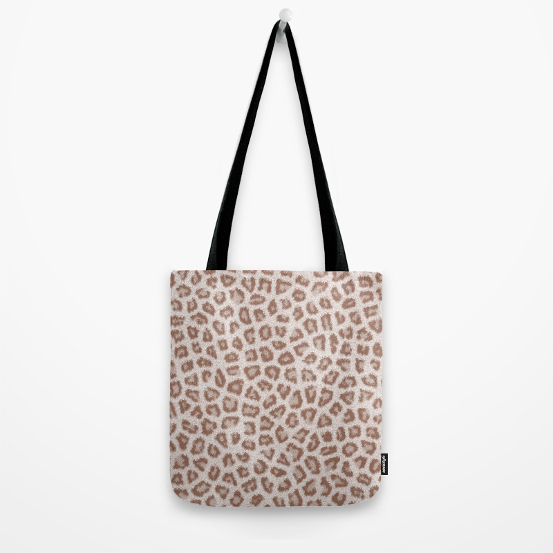 cheetah print tote bag