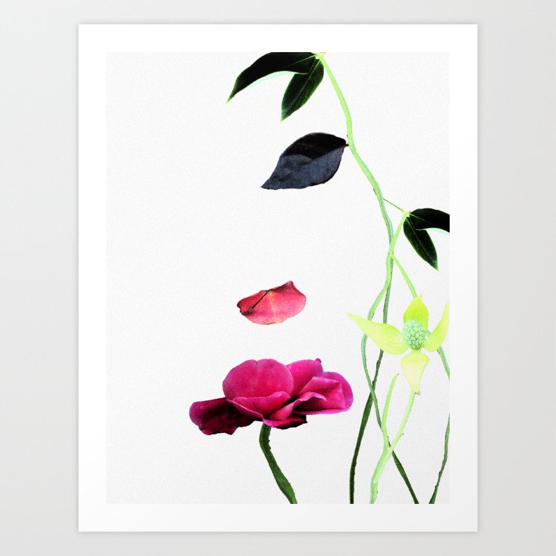 Flower Face Art Print By Annacottrell Society6