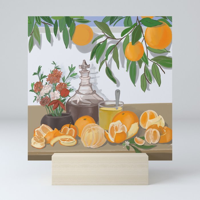 Still Here Still Life Oranges Mini Art Print