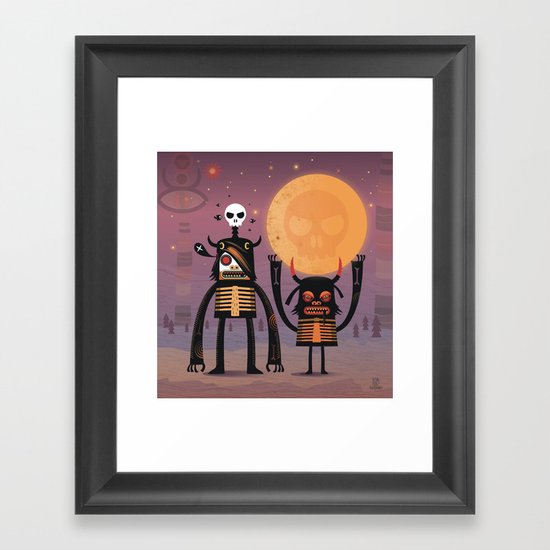 Moon catcher brothers Framed Art Print