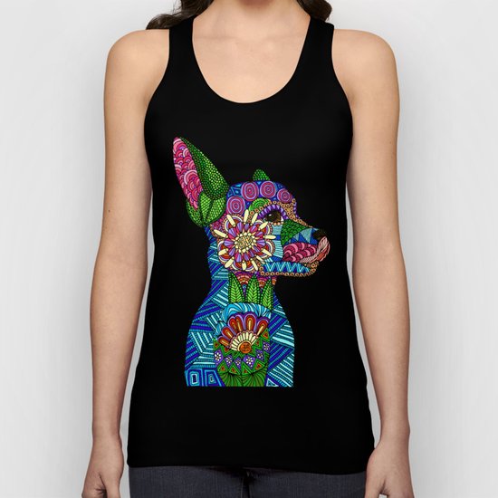 Folk Art Puppy Unisex Tank Top