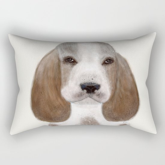 little basset hound Rectangular Pillow
