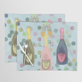 Champagne Celebration Illustration Placemat