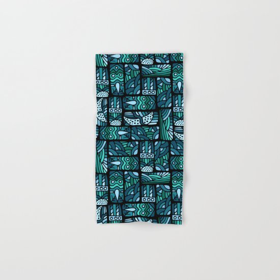 Ethnic blue pattern Hand & Bath Towel