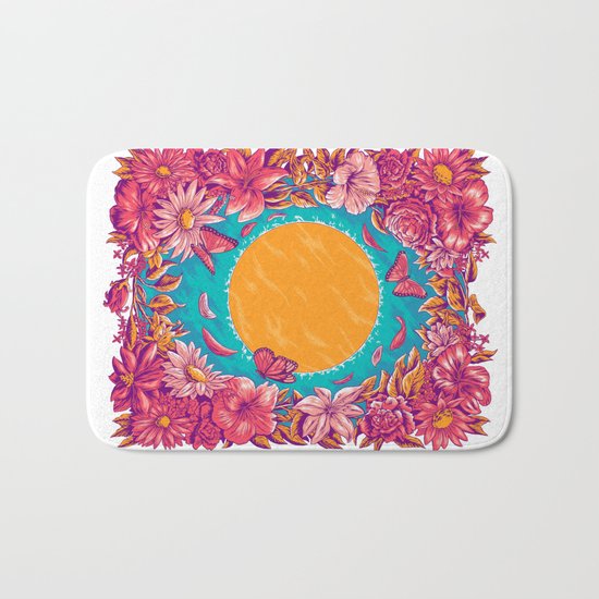sunset in a lake Bath Mat