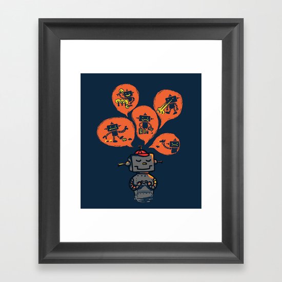 When I grow up - an evil robot dream Framed Art Print