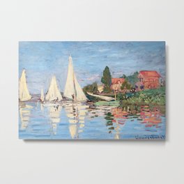 Claude Monet - Regattas at Argenteuil Metal Print | Argenteuil, Painting, Claude Monet, Regattas, Monet 