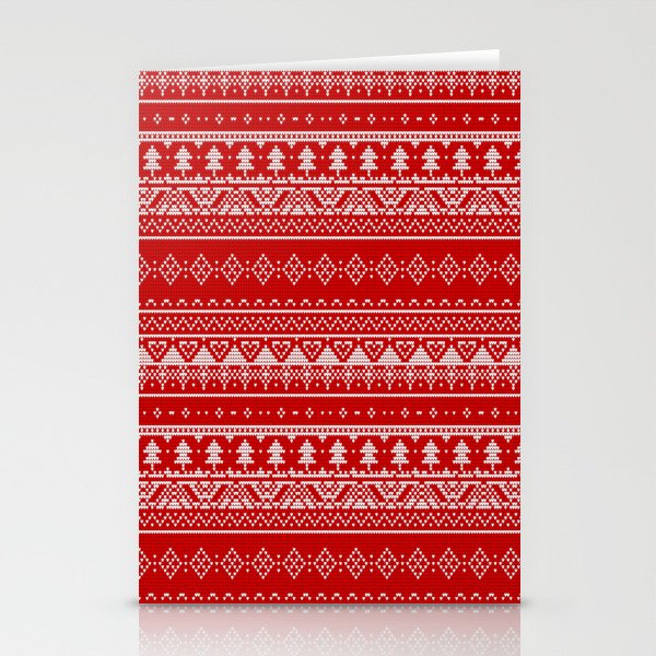 Red scandinavian jumper Stationery Cards