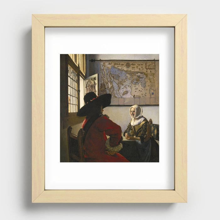 Johannes Vermeer "Officer and Laughing Girl" Recessed Framed Print