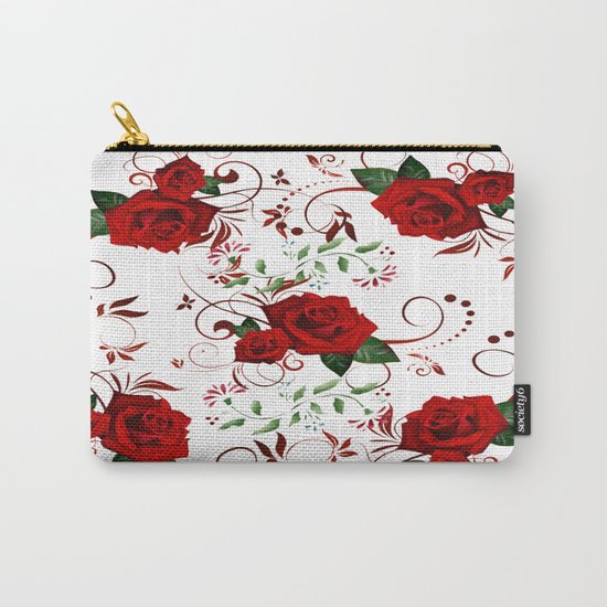 Enchanted Red Rose Abstract Carry-All Pouch