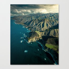 Aerial of California Big Sur Coastline Canvas Print