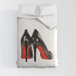 Pigalle Loubs pumps shoes black fashion illustration Comforter