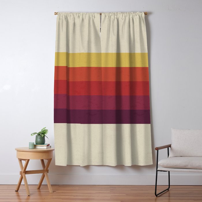Retro Video Cassette Color Palette Blackout Curtain By Alisagal