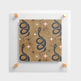 Slither Through The Stars Gold Floating Acrylic Print