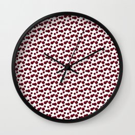 Round Rubies Wall Clock