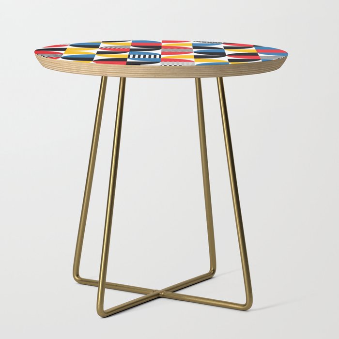 Minimalist Memphis Bauhaus Geometric Art Side Table