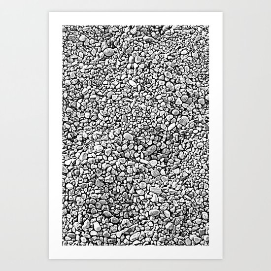 Black & White Rocks Art Print