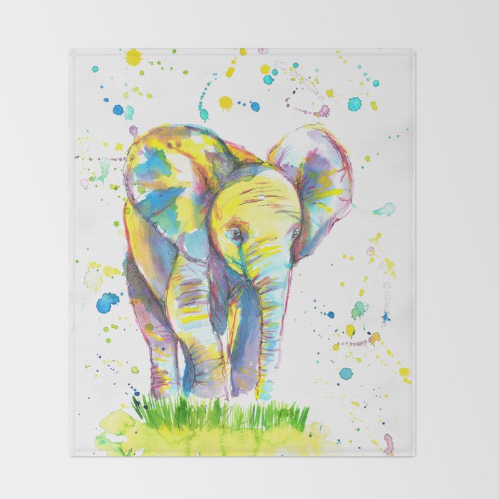 Baby Elephant Watercolor Painting Print Throw Blanket By Classy Elephant Print Throw Blanket Baby Elephant Watercolor Painting Print Throw Blanket By Classy Elephant Print Throw Blanket