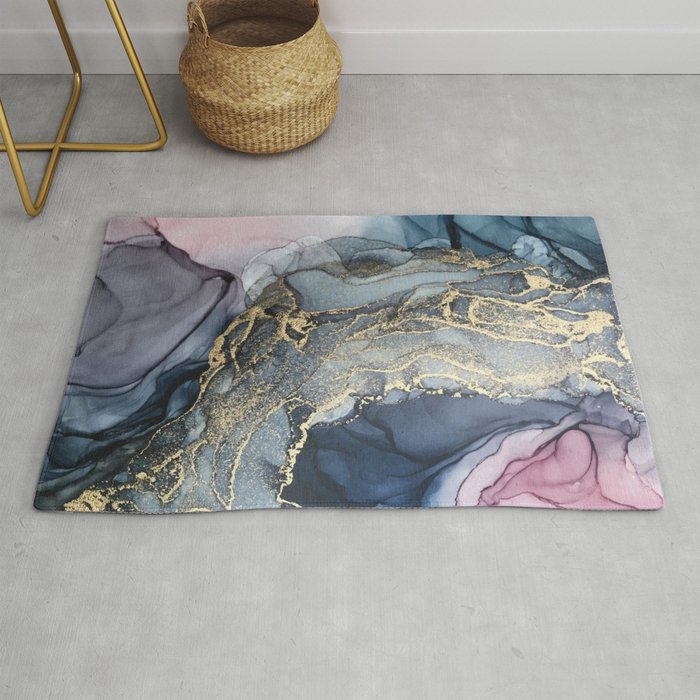 Blush Payne S Gray And Gold Metallic Abstract Rug By