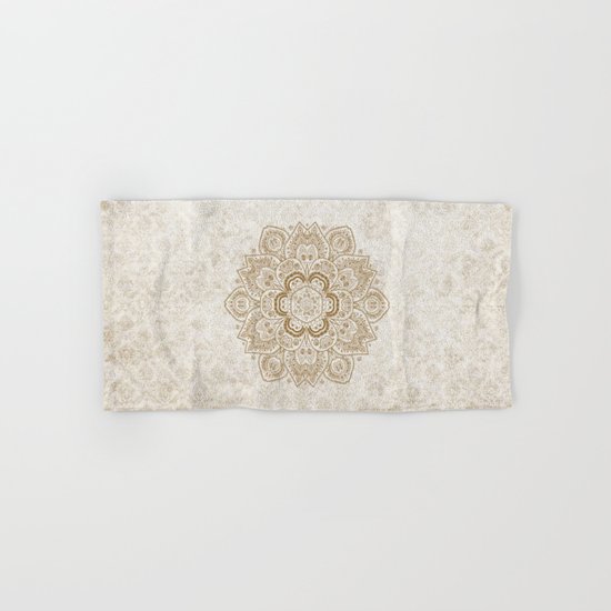 Mandala Temptation in Cream Hand & Bath Towel