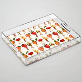 Fruit Pin-Ups Pattern  Acrylic Tray