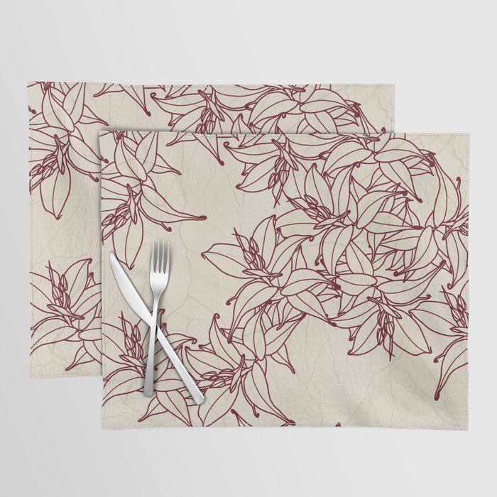 Tiger Lily in Marbled Neutral Colours Placemat