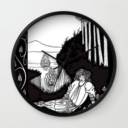 “Sir Palamede the Saracen” by Aubrey Beardsley Wall Clock