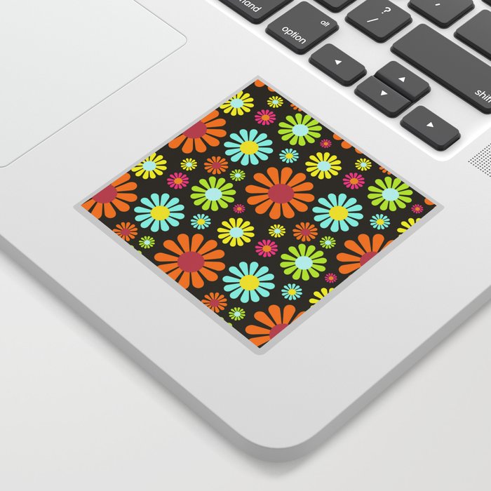 Groovy Flower Pattern Sticker