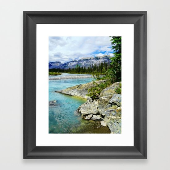 turquoise river Framed Art Print