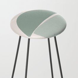 Sage Green + Mint Woodblocks Counter Stool