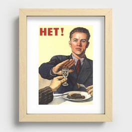 HET - Soviet Anti Alcohol Propaganda - 1954 Recessed Framed Print