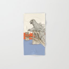 Godzilla vs. the Brooklyn Bridge Hand & Bath Towel