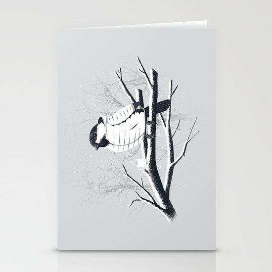 North For The Winter (Gray). Stationery Cards