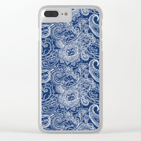 Paisley Pug Clear iPhone Case