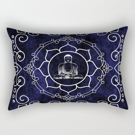 Buddha Lotus Mandala Rectangular Pillow
