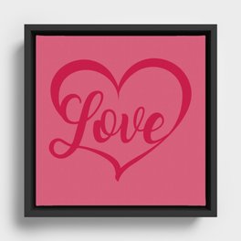 Valentine's Day Love Heart Shape Framed Canvas