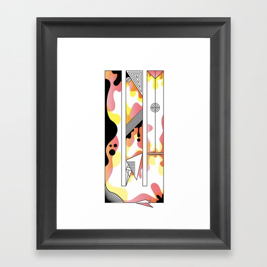 w typo Framed Art Print