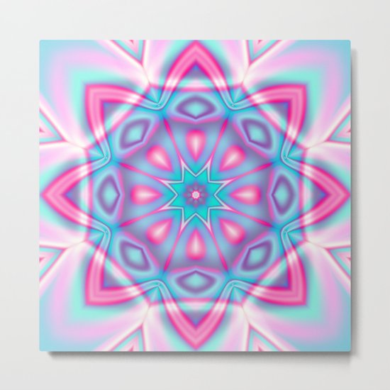 Deco Fantasy star in pastels Metal Print