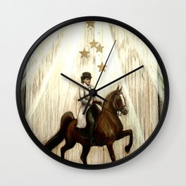 Star Horse / Equestrian Horseback Rider English Arabian Mare Stallion Equine Western Animal Horses Wall Clock