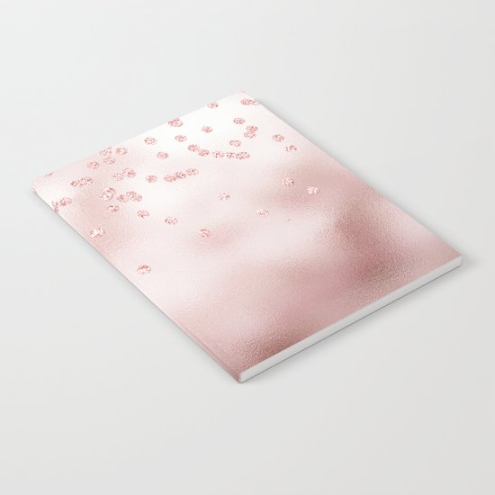 Princess Confetti Glitter on pink metal background #Society6 Notebook