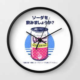 Strawberry Milk Soft Drink Japan Wall Clock