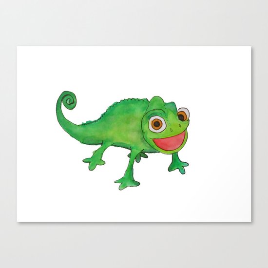 Pascel (From Tangled) Watercolor Canvas Print