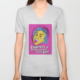 Intelligence having Fun - Einstein V Neck T Shirt