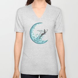 Sea Moonlight V Neck T Shirt