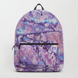 Violet and pink marble texture Backpack