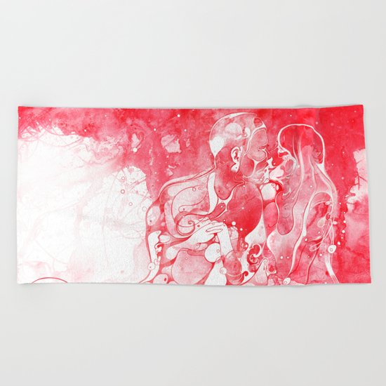 Love Is Red Beach Towel