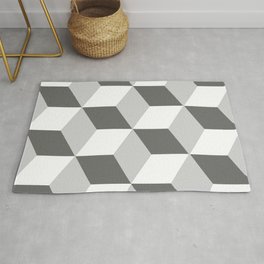 Classic geometric grey mid-century modern pattern Rug