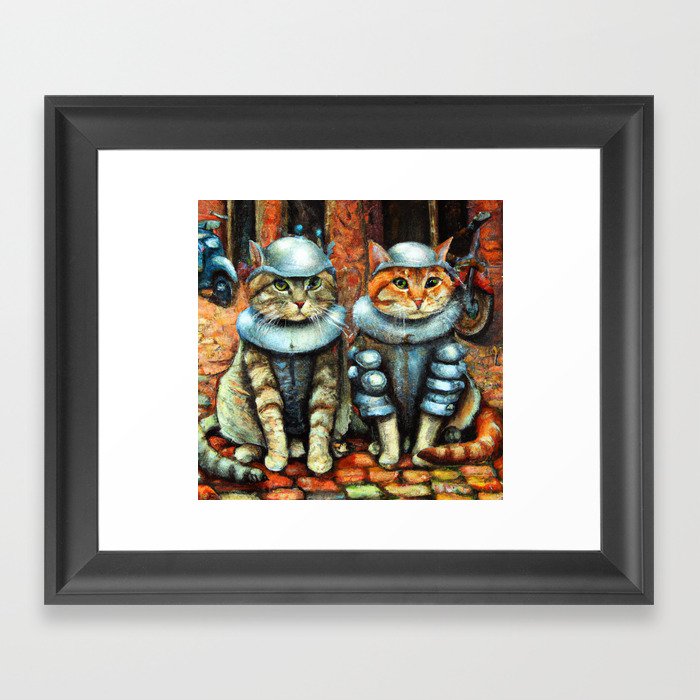 Armored Cats Framed Art Print