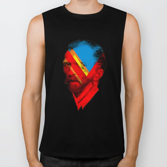 Vincent Red Mix Biker Tank